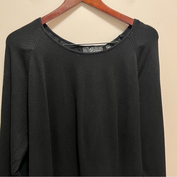 Cyrus Black Long Sleeve Scoop Neck Knit Sweater Size 2x - Picture 3 of 12